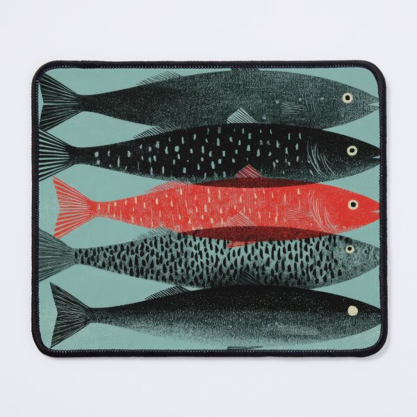 Item preview, Colorful fish arranged in a line designed and sold by anytka.