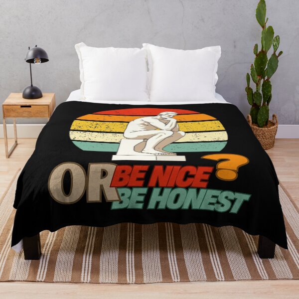 Item preview, Be nice or be honest Thinker philosophy quote designed and sold by CleanDecor.