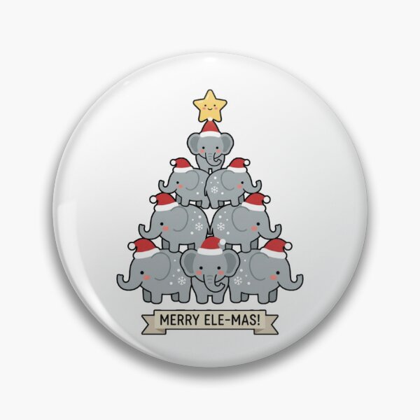 Item preview, Merry Ele-mas Christmas Elephant Stack Tree designed and sold by chattsuede.