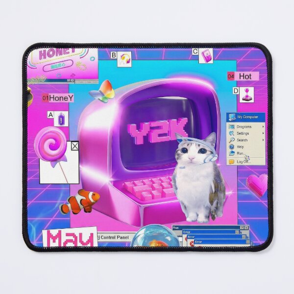 Item preview, y2k aeshetic cat meme cyber designed and sold by Love Pantone .
