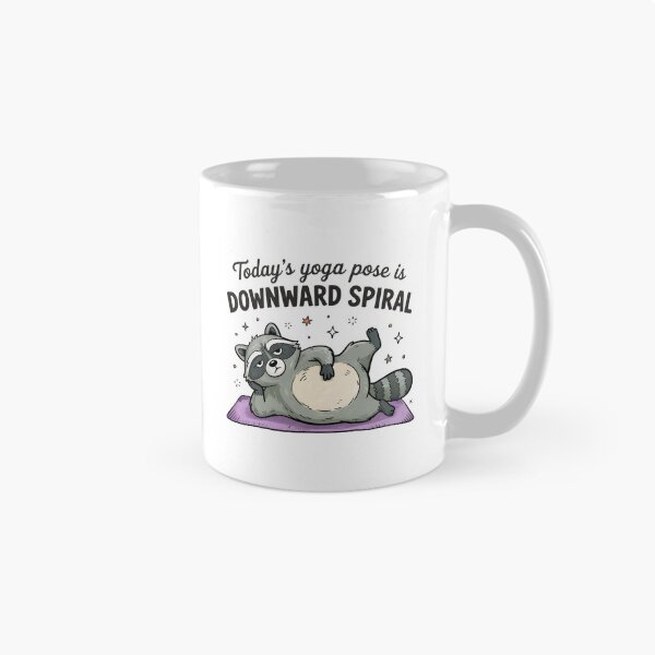 Item preview, Funny Raccoon Yoga – Today’s Pose Is Downward Spiral Cute Cartoon designed and sold by Snifferius.