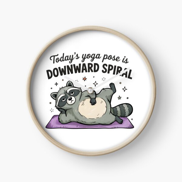 Item preview, Funny Raccoon Yoga – Today’s Pose Is Downward Spiral Cute Cartoon designed and sold by Snifferius.