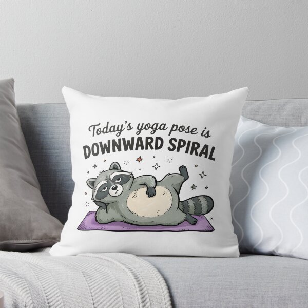 Item preview, Funny Raccoon Yoga – Today’s Pose Is Downward Spiral Cute Cartoon designed and sold by Snifferius.