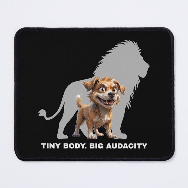 Item preview, Tiny Body. Big Audacity – Fierce Scruffy Dog Illustration designed and sold by PAPIRO SIGLO XXI.