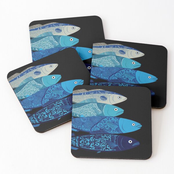 Item preview, Fish art design in blue tones designed and sold by anytka.