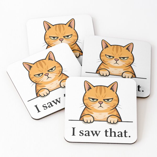 Item preview, Judgmental Cat — I Saw That designed and sold by Falconwolf.