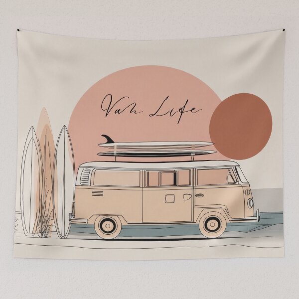 Item preview, Van life with surfboards on top designed and sold by anytka.