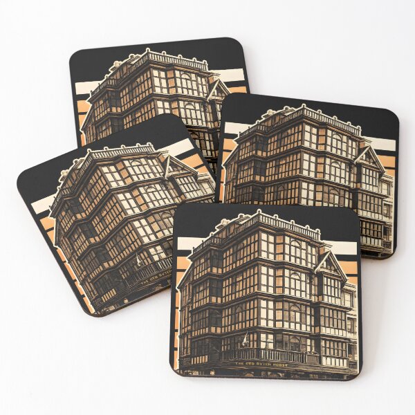 Item preview, Old Dutch House Bristol England - Destroyed 1940 | Duotone Risograph Print designed and sold by WAUZ.