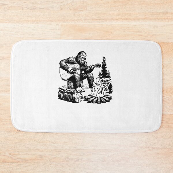 Item preview, Bigfoot Camping Smore Rock Bigfoot Playing Guitar Campfire designed and sold by Goleon12.