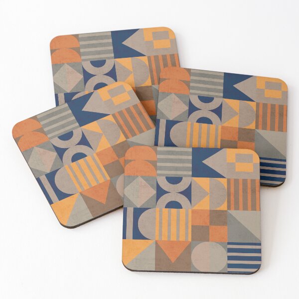 Item preview, Mid-century Geometric Shapes - Navy Color block designed and sold by Brianaidesigns.