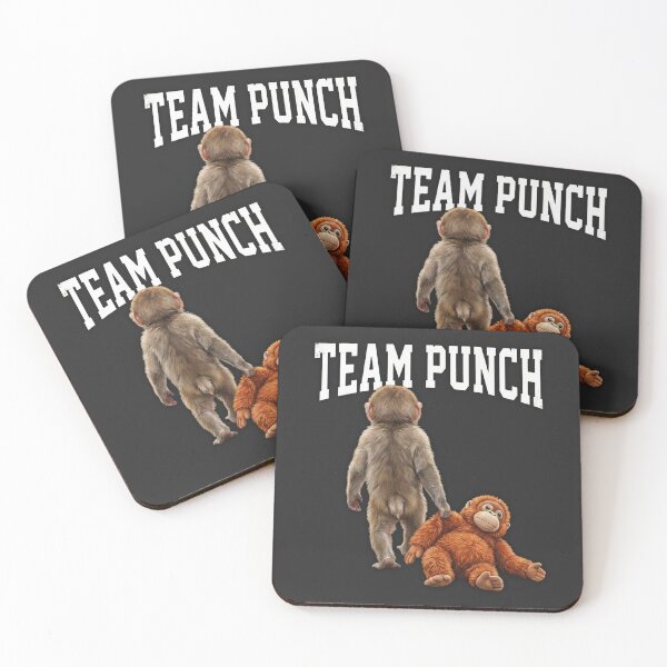 Item preview, Team Punch, Punch the Monkey - Baby Monkey Holding Plush Toy designed and sold by ArcticFoxStudio.