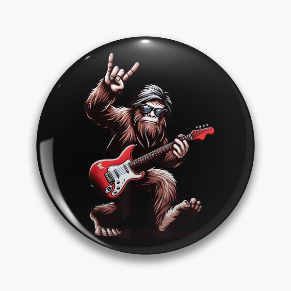 Item preview, Bigfoot Sasquatch Rock Playing Guitar Music designed and sold by Goleon12.