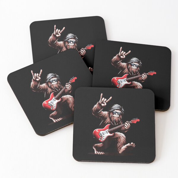 Item preview, Bigfoot Sasquatch Rock Playing Guitar Music designed and sold by Goleon12.