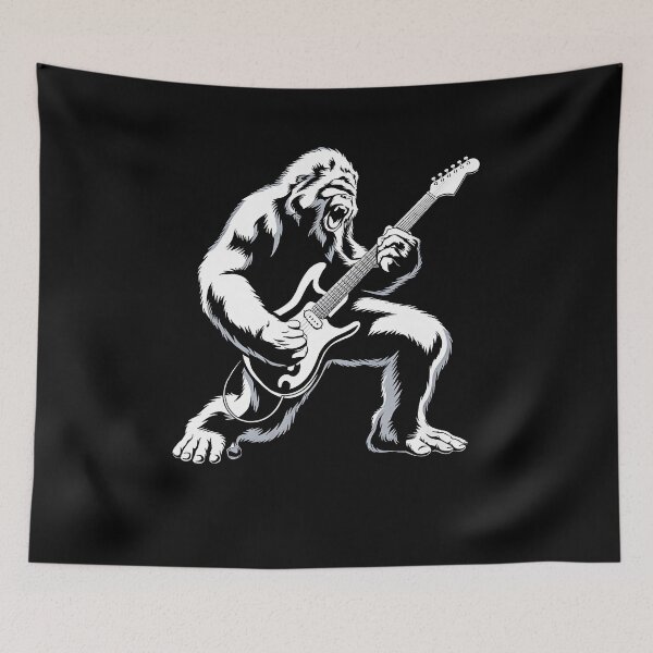 Item preview, Bigfoot Playing Guitar Rock Music Sasquatch designed and sold by Goleon12.