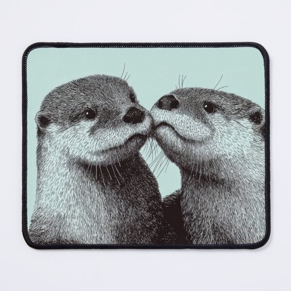 Item preview, Two otters displaying affection designed and sold by anytka.