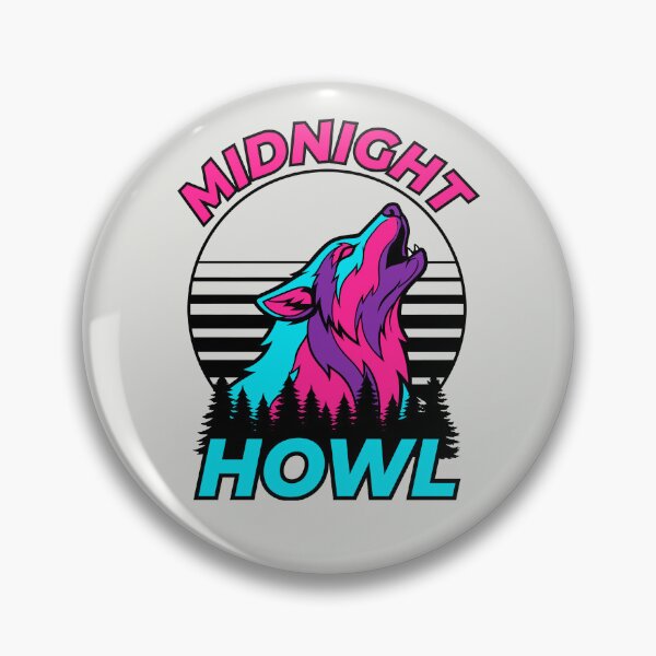 Item preview, Midnight Howl - Retro 80s Synthwave Wolf designed and sold by DigitalGlade.