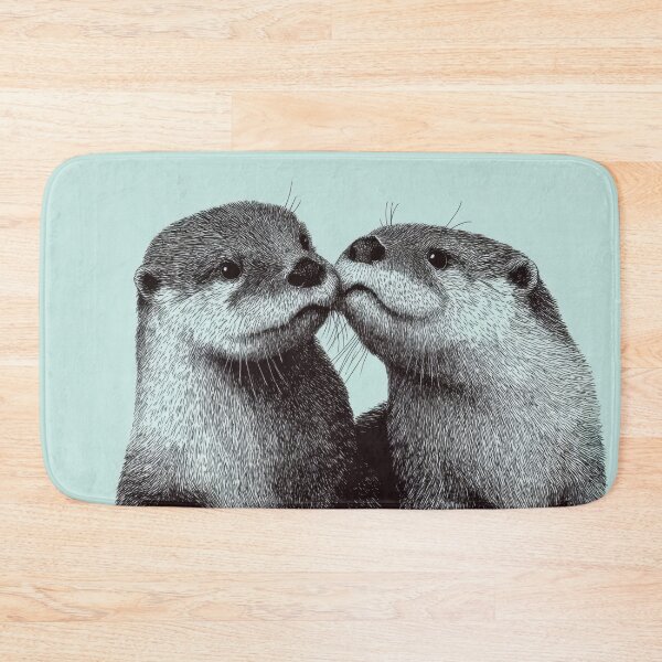 Item preview, Two otters displaying affection designed and sold by anytka.