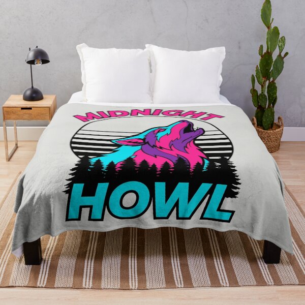 Item preview, Midnight Howl - Retro 80s Synthwave Wolf designed and sold by DigitalGlade.