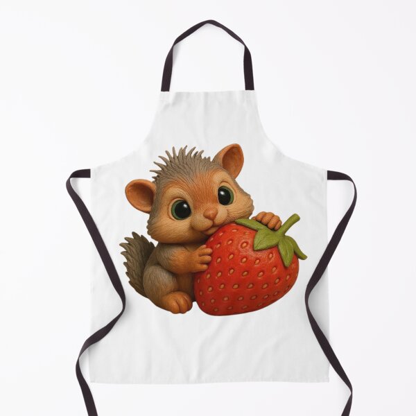 Item preview, Cute Little Squirrel with a Big Red Strawberry designed and sold by CHRIST5000.