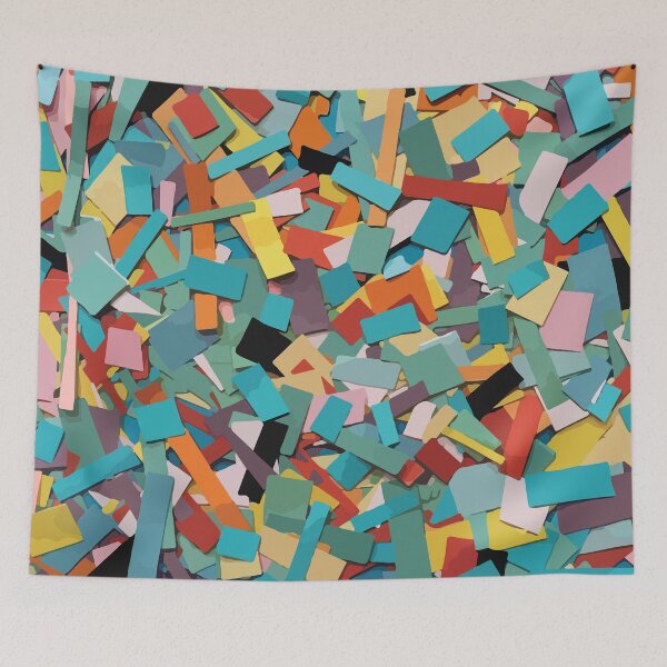 Item preview, Colorful Abstract Confetti Paper Composition designed and sold by Arturo Daniel Garcia Palomo.