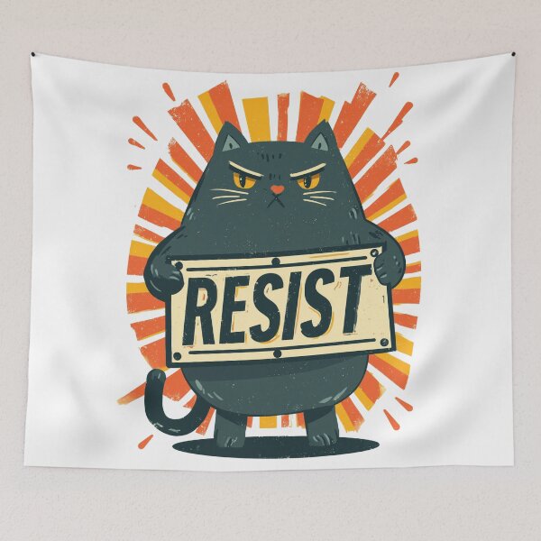 Item preview, Resist Political Protest Cat Design designed and sold by Region.