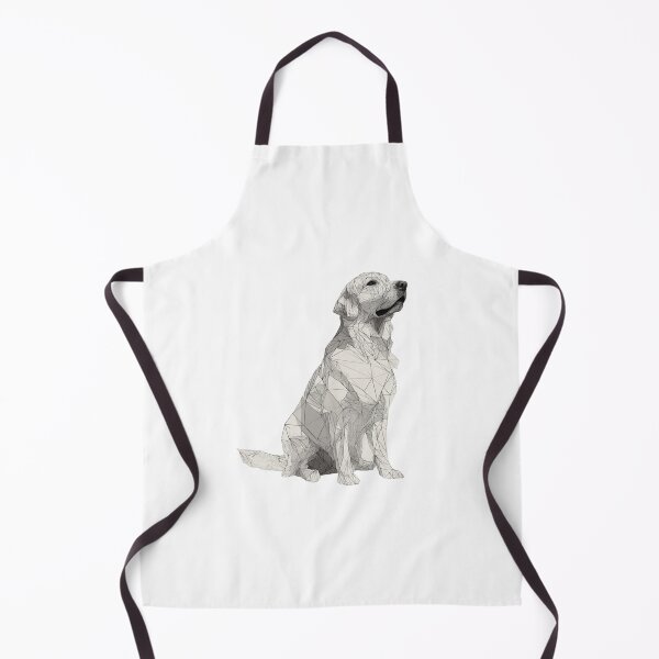 Item preview, Polygon Golden Retriever Bold Art | Geometric Dog Black and White designed and sold by TypoArtPrints.