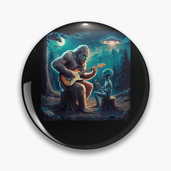 Item preview, Alien Bigfoot Guitar Sasquatch UFO Gifts for Men, Women, Kid designed and sold by Goleon12.