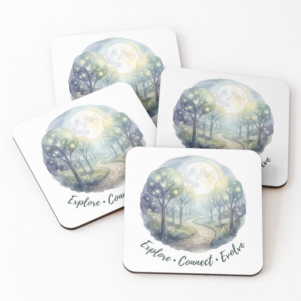 Item preview, Explore Connect Evolve Spiritual Forest Watercolor Ethereal designed and sold by chattsuede.