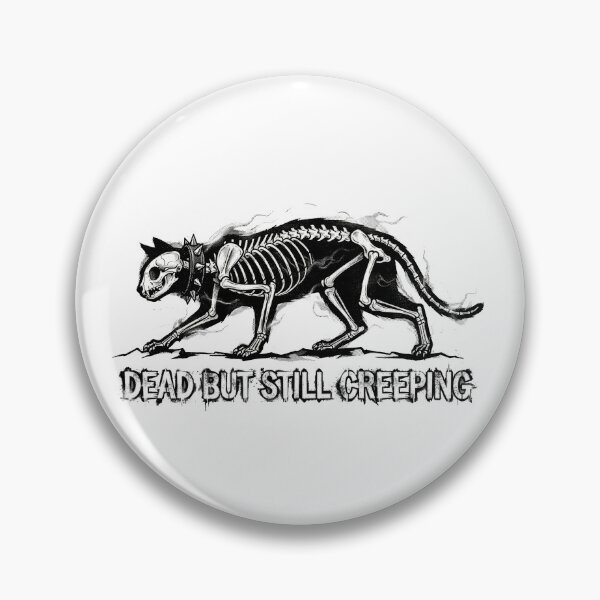 Item preview, Ghostly Prowler: Skeletal Punk Cat designed and sold by ModernLoom.