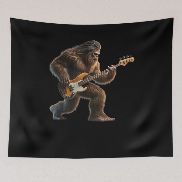Item preview, Bigfoot Playing a Electric Guitar Sasquatch Big Foot designed and sold by Goleon12.
