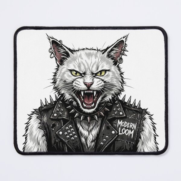 Item preview, Riot Neko: Hissing Maine Coon Punk designed and sold by ModernLoom.