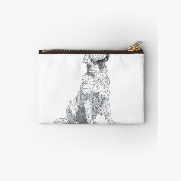 Item preview, Geometric Golden Retriever Fine Line Art | black and white dog designed and sold by TypoArtPrints.