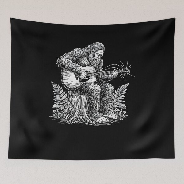 Item preview, Bigfoot Playing Guitar – Sasquatch Rock Music designed and sold by Goleon12.