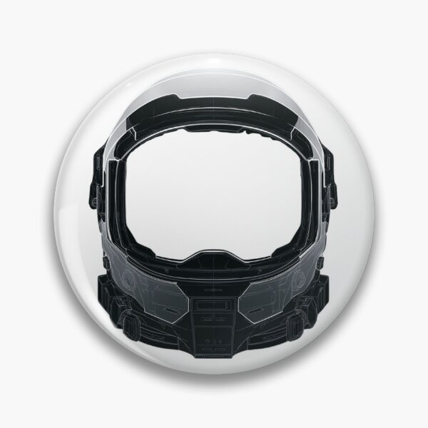 Item preview, Astronaut Helmet White on Black | Futuristic Geometric Space Art designed and sold by TypoArtPrints.