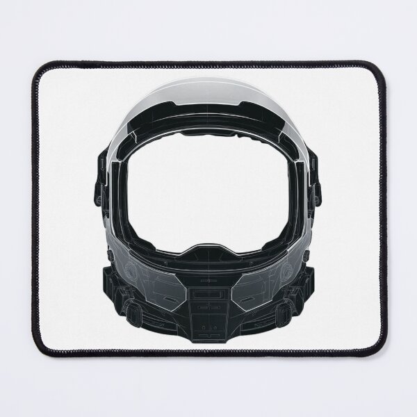Item preview, Astronaut Helmet White on Black | Futuristic Geometric Space Art designed and sold by TypoArtPrints.