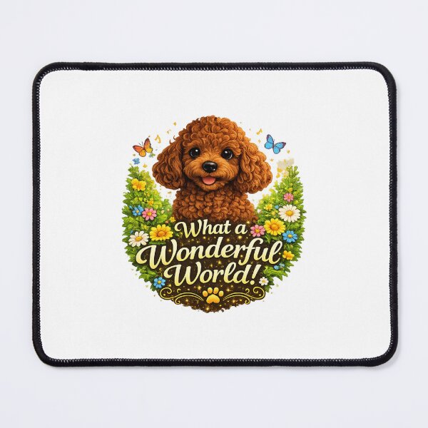Item preview, Life Is a Wonderful World With a Toy Poodle – Cute Brown Toy Poodle Dog Lover Design designed and sold by ToyPoodleClub.