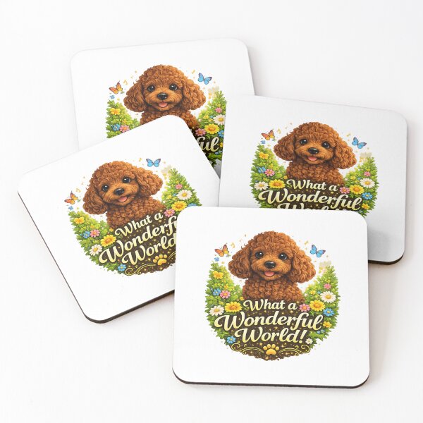 Item preview, Life Is a Wonderful World With a Toy Poodle – Cute Brown Toy Poodle Dog Lover Design designed and sold by ToyPoodleClub.