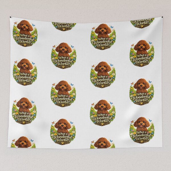 Item preview, Life Is a Wonderful World With a Toy Poodle – Cute Brown Toy Poodle Dog Lover Design designed and sold by ToyPoodleClub.