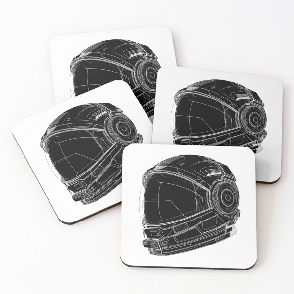 Item preview, Astronaut Helmet Bold Silhouette | Geometric Sci-Fi Black Art designed and sold by TypoArtPrints.