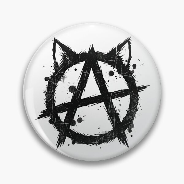 Item preview, Anarchy Neko: Feline Circle A Icon designed and sold by ModernLoom.