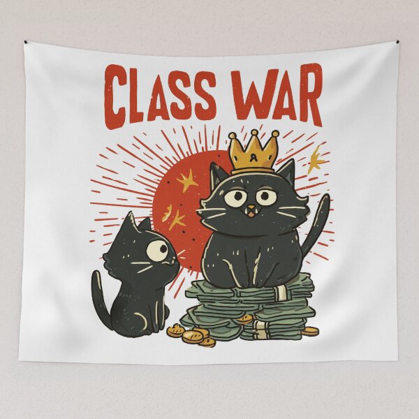 Item preview, No War But Class War Political Cat Design designed and sold by Region.