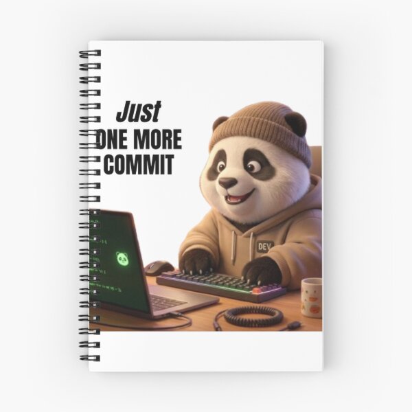 Item preview, Just One More Commit Funny Panda Programmer Coding Meme designed and sold by Noctavia07.