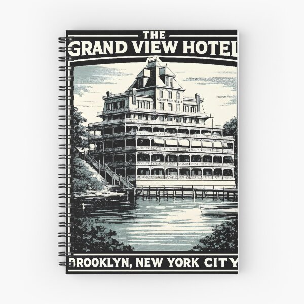 Item preview, Grand View Hotel Brooklyn - Destroyed By Fire 1893 | Duotone Risograph Print designed and sold by WAUZ.