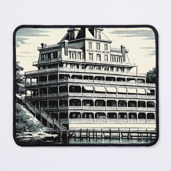 Item preview, Grand View Hotel Brooklyn - Destroyed By Fire 1893 | Duotone Risograph Print designed and sold by WAUZ.