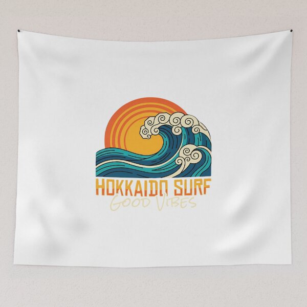 Item preview, Vintage Hokkaido Surf Good Vibes Japanese Art Retro Wave designed and sold by chattsuede.
