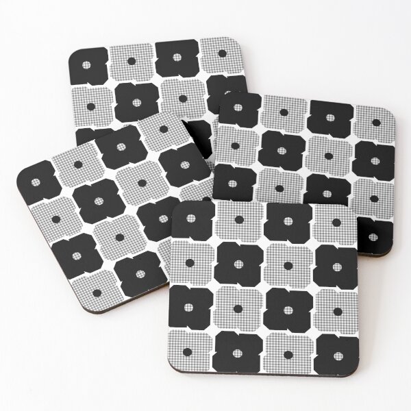 Item preview, Black and white geometric seamless repeating pattern designed and sold by SeamlessDsign.