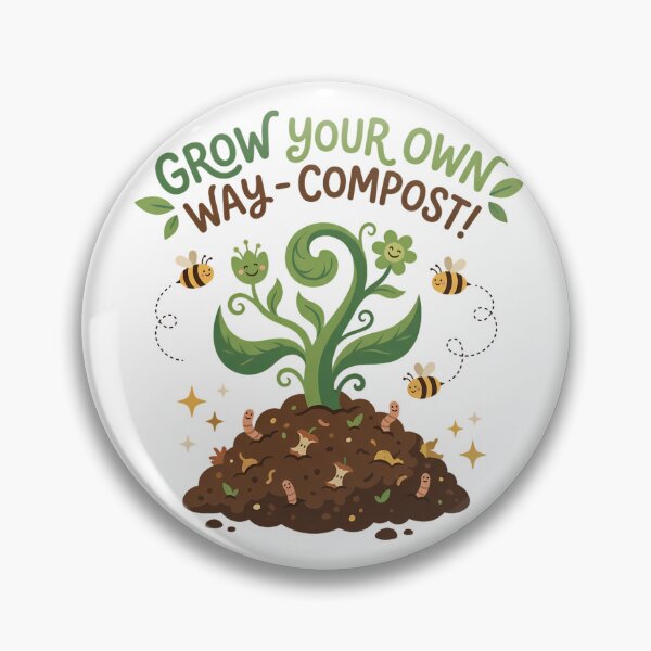 Item preview, Grow Your Own Way Compost Funny Whimsical Cute Cartoon designed and sold by chattsuede.