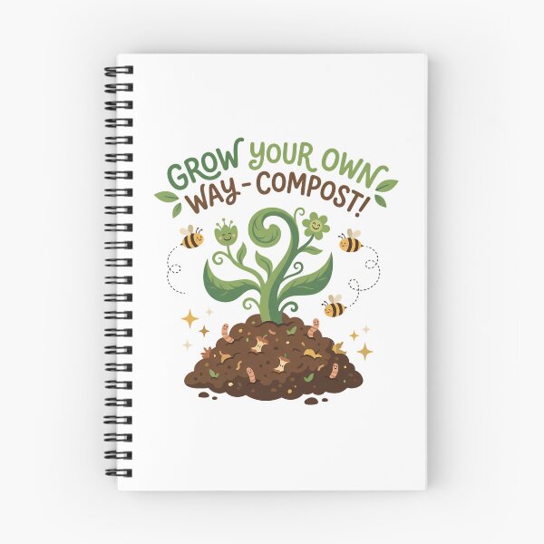 Item preview, Grow Your Own Way Compost Funny Whimsical Cute Cartoon designed and sold by chattsuede.
