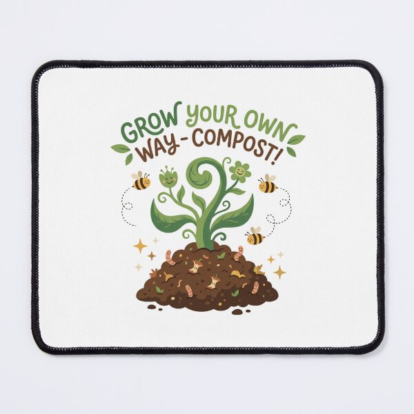 Item preview, Grow Your Own Way Compost Funny Whimsical Cute Cartoon designed and sold by chattsuede.