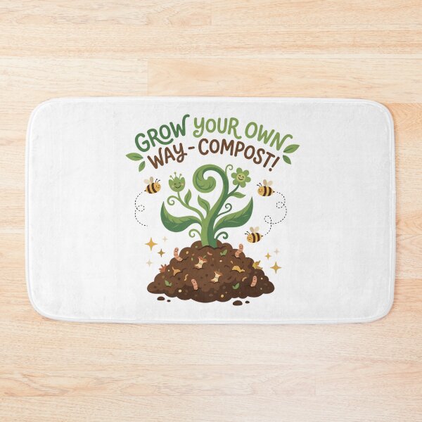 Item preview, Grow Your Own Way Compost Funny Whimsical Cute Cartoon designed and sold by chattsuede.